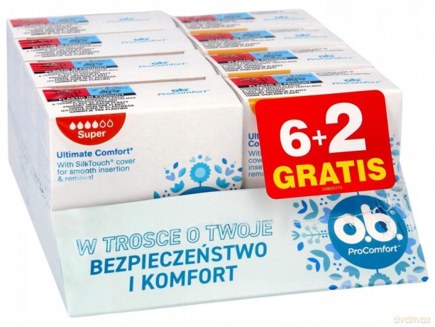 O.B.ProComfort Ultimate Super(8) + Normal (8) komfortowe tampony 1 op.-8szt(6+2gratis)