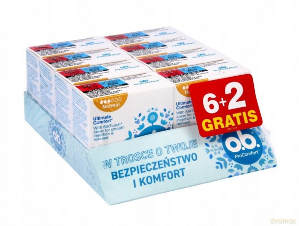 O.B.ProComfort Ultimate Tampony Normal 8szt.- 1 op.-8szt (6+2)