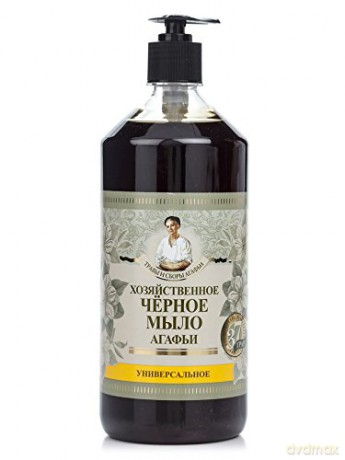 Receptury Babuszki Agafii Czarne Mydło uniwersalne gospodarcze 1000 ml