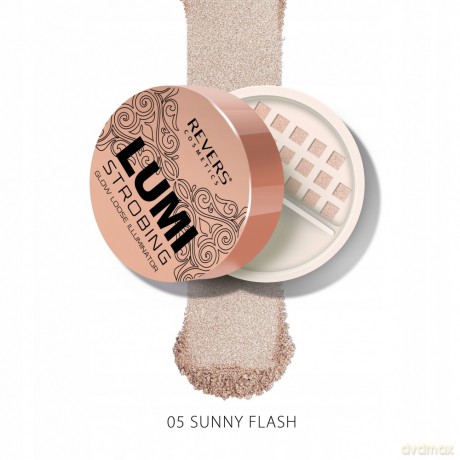 REVERS Puder sypki LUMI STROBING GLOW LOOSE HIGHLITER 5 Sunny Flash - 8 g
