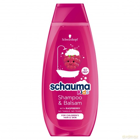 Schwarzkopf Schauma Kids Szampon i Żel pod prysznic 2w1 dla dziewczynek - Raspberry 400 ml