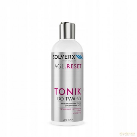 SOLVERX Age.Reset Tonik do twarzy - Odbudowa Mikrobiomu&Odmłodzenie Skóry 200 ml
