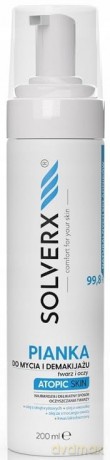 SOLVERX Atopic Skin Pianka do mycia i demakijażu twarzy i oczu 200 ml