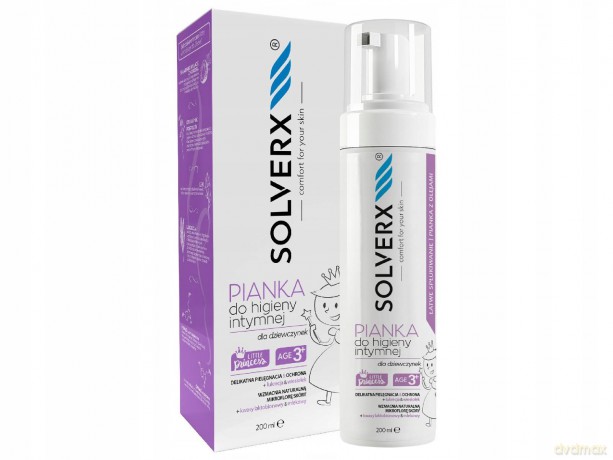 SOLVERX Sensitive Skin Pianka do higieny intymnej dla dziewczynek 3+ 200 ml