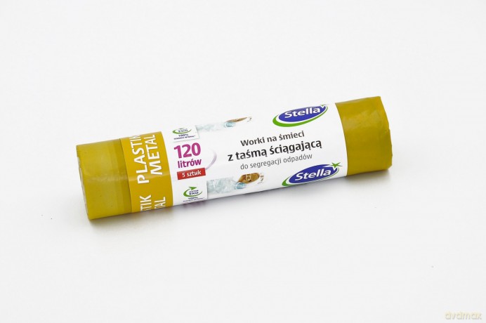 STELLA Worki z taśmą ściąg. d/segr. 120l PLASIK
