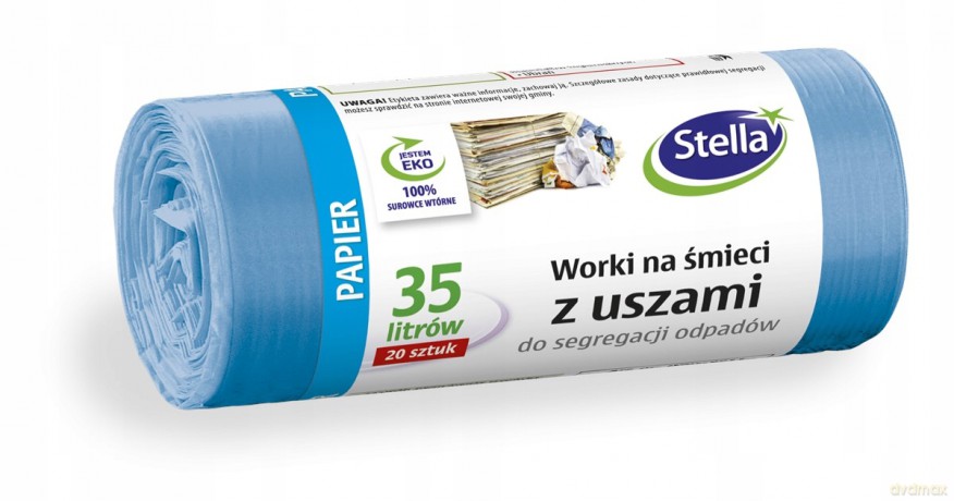 STELLA Worki z uszami do segregacji 35l PAPIER 20szt