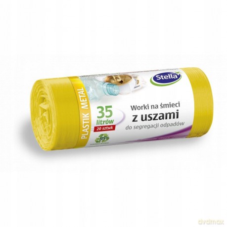 STELLA Worki z uszami do segregacji 35l PLASTIK 20szt