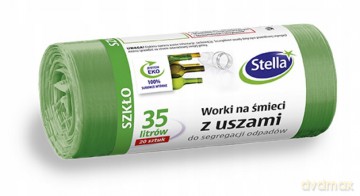 STELLA Worki z uszami do segregacji 35l SZKŁO 20szt