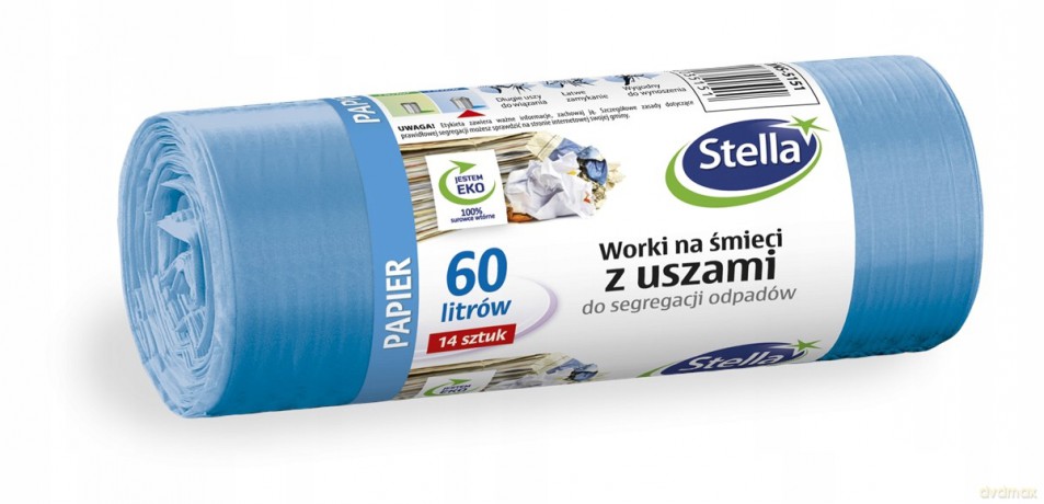 STELLA Worki z uszami d/segr.60l PAPIER 14szt
