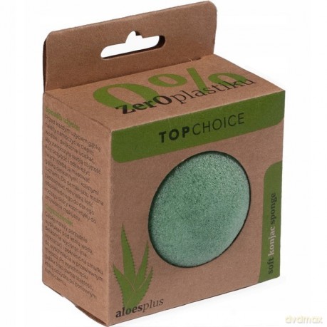 Top Choice Gąbka do twarzy Soft Konjac - Aloes Plus (37269)