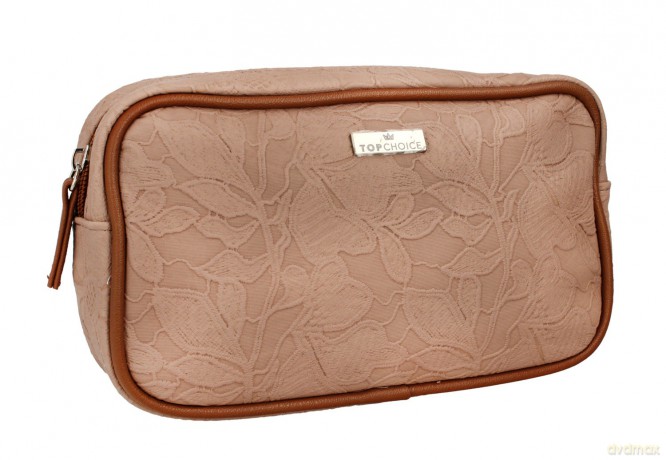 Top Choice Kosmetyczka damska "LACE" (98598) - beżowa lub kremowa