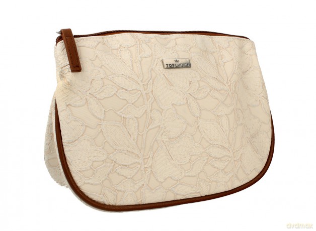 Top Choice Kosmetyczka damska "LACE" (98604) - beżowa lub kremowa