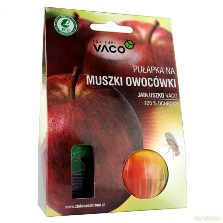 VACO ECO Pułapka na muszki owocówki Jabłuszko + płyn wabiący 1op.
