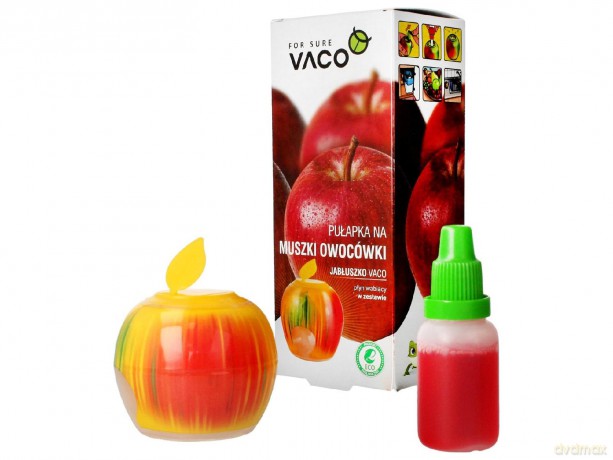 VACO ECO Pułapka na muszki owocówki Jabłuszko + płyn wabiący 1op.