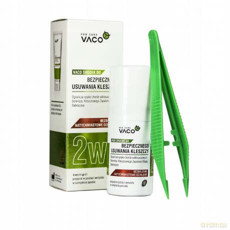 VACO ECO Środek do bezpiecznego usuwania kleszczy 2w1 9ml + pęseta