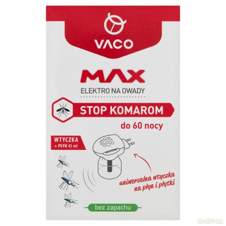 VACO Elektrofumigator przeciw komarom i innym owadom Bezpieczny sen + Płyn 45ml 1op.
