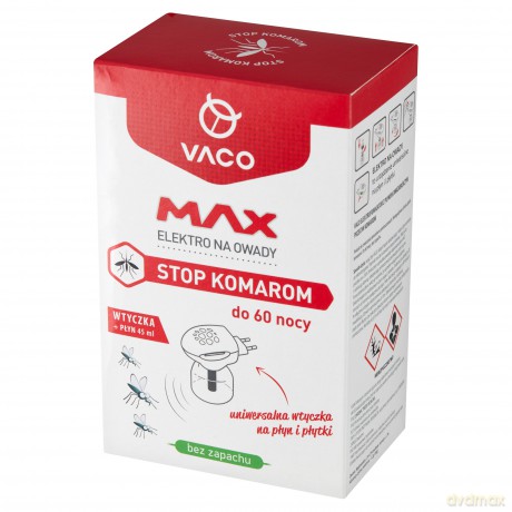 VACO Elektrofumigator przeciw komarom i innym owadom Bezpieczny sen + Płyn 45ml 1op.