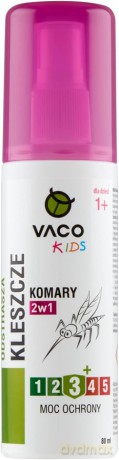 VACO Płyn na kleszcze,komary i meszki dla dzieci w atomizerze 80 ml