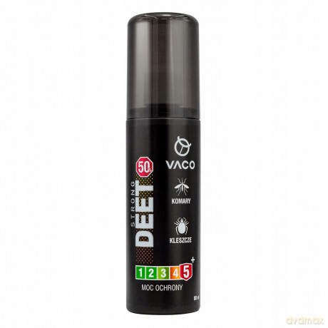 VACO STRONG DEET 50 Płyn na kleszcze,komary i meszki 80 ml