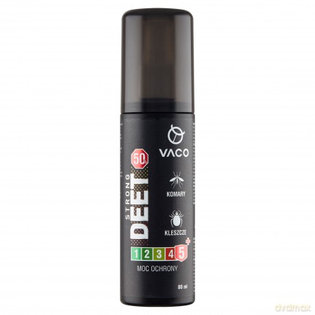 VACO STRONG DEET 50 Płyn na kleszcze,komary i meszki 80 ml