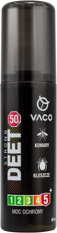 VACO STRONG DEET 50 Płyn na kleszcze,komary i meszki 80 ml