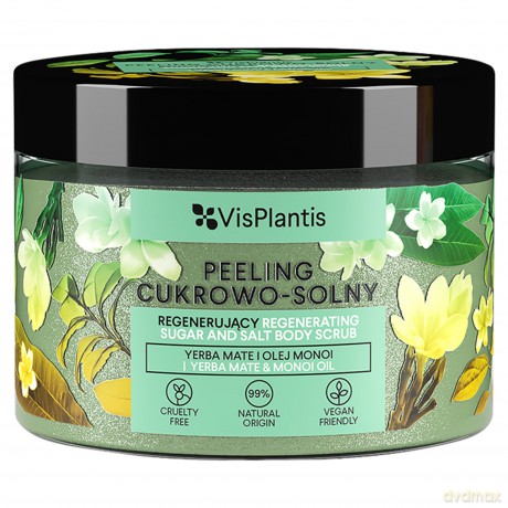 Vis Plantis Peeling cukrowo-solny regenerujący - Yerba Mate i Olej Monoi 350g