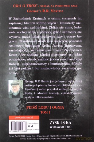 Gra o Tron (Tom 1) Pieśń Lodu i Ognia - George R.R. Martin [KSIĄŻKA]