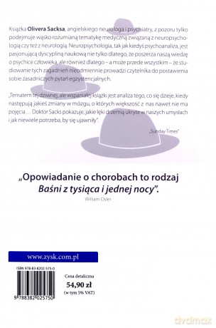 Mężczyzna, który pomylił swoją żonę z kapeluszem - Oliver Sacks [KSIĄŻKA]