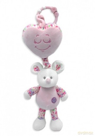 Pozytywka Myszka różowa 35 cm