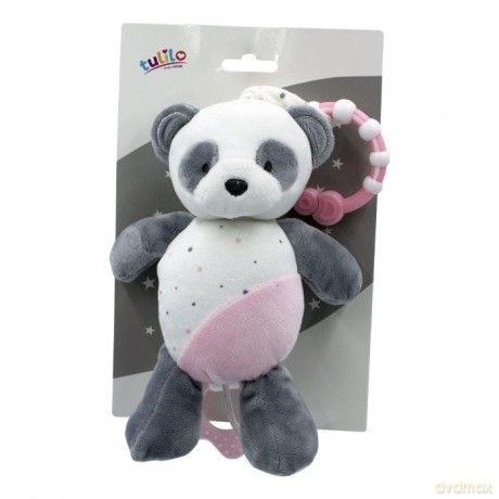 Pozytywka Panda różowa 24 cm