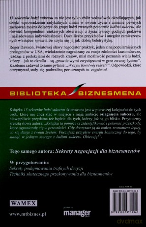 13 Sekretów Ludzi Sukcesu (twarda) - Roger Dawson [KSIĄŻKA]