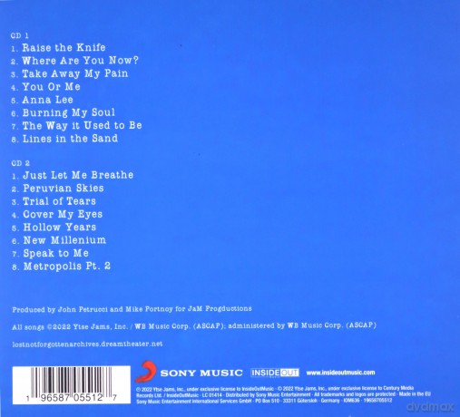 Dream Theater: Lost Not Forgotten Archives: Falling Into Infinity Demos, 1996-1997 (digipack) [2CD]