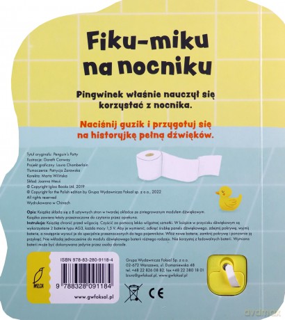 Fiku-miku na nocniku. Książeczka dźwiękowa - Opracowanie zbiorowe [KSIĄŻKA]