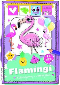 Flamingi. Kolorujemy i naklejamy - Opracowanie zbiorowe [KSIĄŻKA]