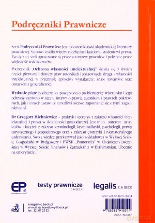 Ochrona własności intelektualnej (wyd. 5/2022) - Grzegorz Michniewicz [KSIĄŻKA]