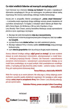 Szósty Zmysł W Zarządzaniu Firmą - Larry Bossidy, Ram Charan [KSIĄŻKA]