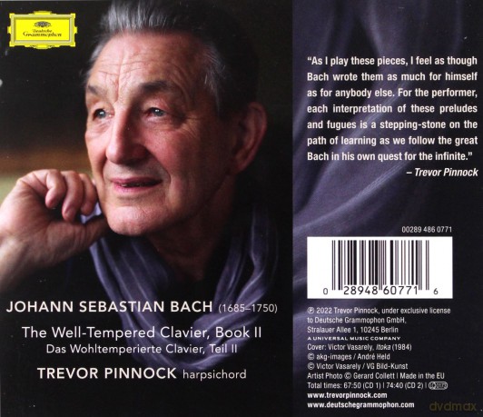Trevor Pinnock: Bach: The Well Tempered Clavier Book 2, Bwv 870-893 [2CD]