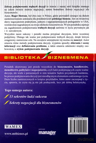 Sekrety Podejmowania Trafnych Decyzji (twarda) - Roger Dawson [KSIĄŻKA]