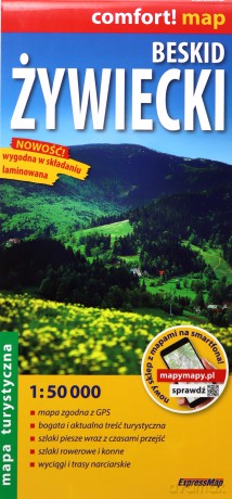 Beskid Żywiecki laminowana mapa turystyczna 1:50 000