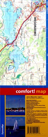 Jeziora Mazurskie 2-częściowa laminowana mapa żeglarska 1:60 000