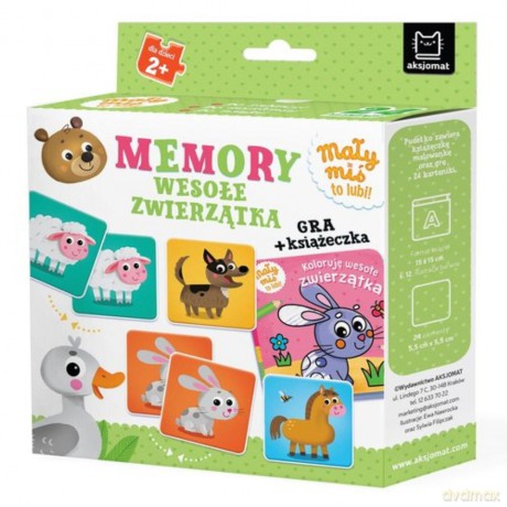 Memory Wesołe zwierzątka Mały miś to lubi! Gra + książeczka, 3+ - Agnieszka Bator [KSIĄŻKA]