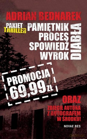 Pakiet Pamiętnik diabła Proces diabła Spowiedź diabła Wyrok diabła - ze zdjęciem i autografem au - Adrian Bednarek [KSIĄŻKA]