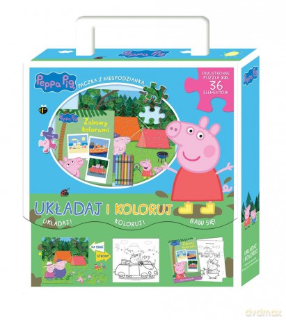 Peppa Pig Układaj i koloruj Zabawa kolorami [KSIĄŻKA]