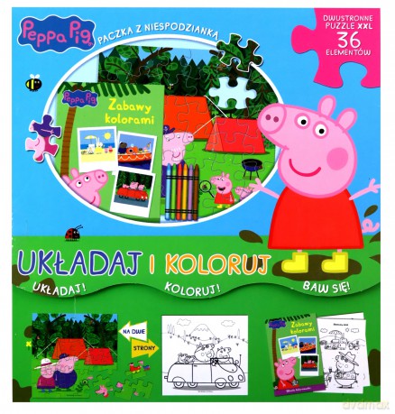 Peppa Pig Układaj i koloruj Zabawa kolorami [KSIĄŻKA]