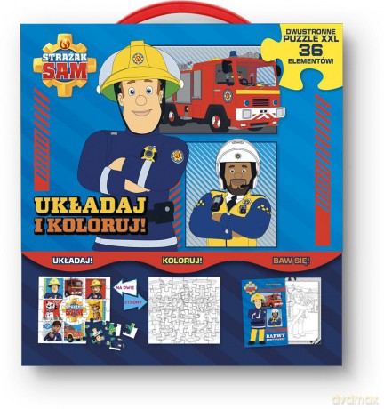 Strażak Sam Układaj i koloruj [KSIĄŻKA]