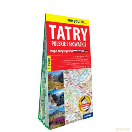 Tatry Polskie i Słowackie papierowa mapa turystyczna 1:55 000