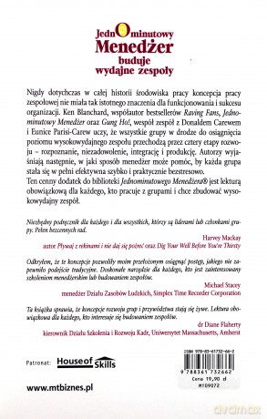 Jednominutowy Menedżer Buduje Wydajne Zespoły (broszurowa) - Ken Blanchard, Donald Carew, Eunice Parisi-Carew [KSIĄŻKA]