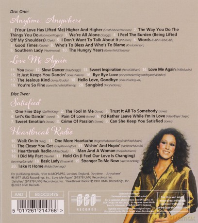 Rita Coolidge: Anytime...Anywhere / Love Me Again / Satisfied / Heartbreak Radio [2xCD]