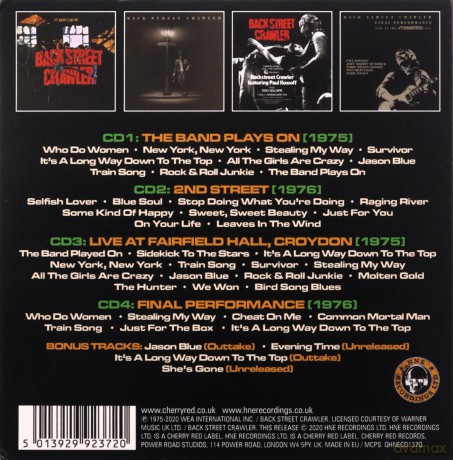 Back Street Crawler: Atlantic Years 1975-1976 (Capacity Wallet) [4xCD]