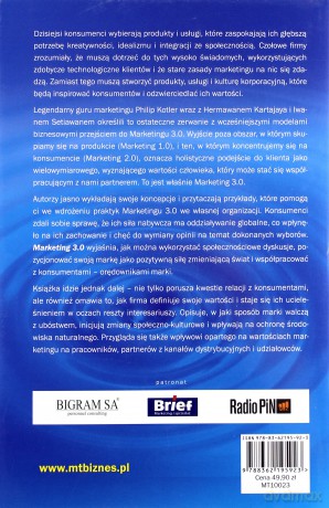 Marketing 3.0 (twarda) - Philip Kotler, Hermawan Kartajaya, Iwan Setiawan [KSIĄŻKA]